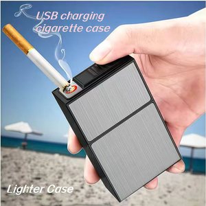 Tùy biến Logo Thuốc Lá Trường hợp với USB sạc nhẹ hơn, Bán Buôn sáng tạo xách tay bền 20-Pack thuốc lá trường hợp - Product Image 4