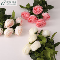 Rose artificielle Yida à tige unique, toucher réel, fleur artificielle pour bouquet de mariage, centre de table, décoration intérieure, vente en gros