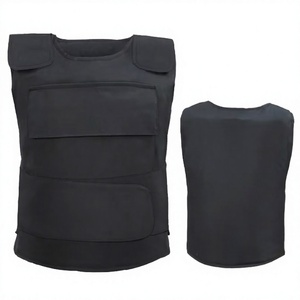 Gilet de sécurité anti-coupure et anti-perforation noir, niveau D, coupe régulière, coutures surjetées, protection corporelle - Product Image 4