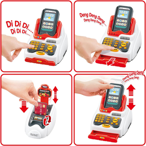 3 IN 1 supermercato fingono di giocare a fare acquisti IN età prescolare giocattoli elettronici per registratori di cassa per bambini con Scanner per cassa - Product Image 4