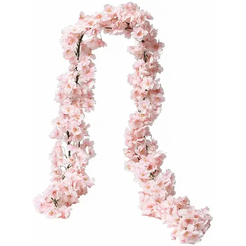 180Cm Kunstbloemen Kersenbloesem Sakura Slinger Bruiloft Boog Tuin Achtergrond Huisfeest Decoratie Zijde Nep Planten Wijnstok