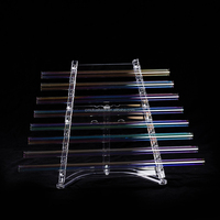 Harpe chantante en cristal d'aurore, 8 tubes, instruments de guérison sonore en quartz de haute qualité pour la méditation et le nettoyage du corps