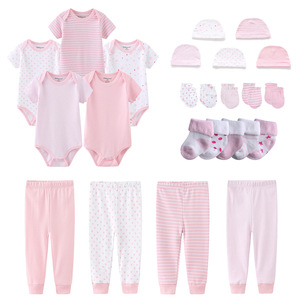 Conjunto <span class=keywords><strong>de</strong></span> 24 trajes como en la imagen para bebé, mono <span class=keywords><strong>de</strong></span> color sólido + sombrero + calcetines + guantes + Pantalones, mono <span class=keywords><strong>de</strong></span> <span class=keywords><strong>bienvenida</strong></span> para bebé recién nacido - Product Image 3