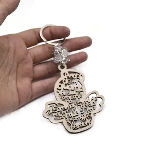Porte-clés avec pendentif en bois de la série religieux, croix graille vierge marie, nouvel arrivage