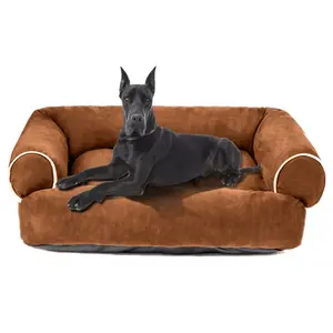 TTT Wholesale Eco Friendly luxury Memory Foam Removable Cushion Dog Pet Sofa Bed