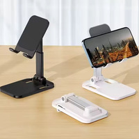 Support de téléphone de bureau pliable portable, tendance, en alliage de zinc, renforcé, étanche, hauteur réglable, compatible avec pour