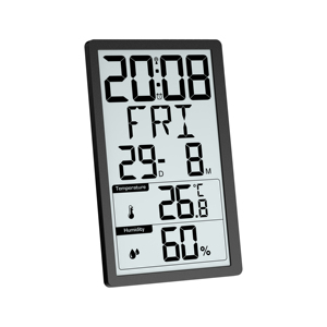 LCD Đồng hồ treo tường với nhiệt độ trong nhà và độ ẩm <span class=keywords><strong>mini</strong></span> kỹ thuật số Đồng Hồ Báo Thức Lớn hiện đại đồng hồ báo thức - Product Image 2