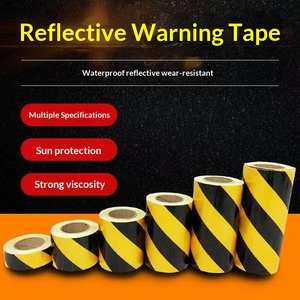 Ruban de signalisation réfléchissant multicolore, autocollants de marquage de zone, bandes de sécurité pour sol, longueur 30m, largeurs 10-30cm - Product Image 2