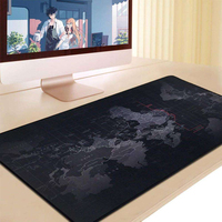 Tapis de souris de jeu XXL avec carte du monde, antidérapant, 800*300*3mm, motif carte du monde pour les joueurs et l'usage domestique
