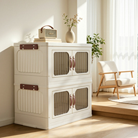 Armoire de rangement empilable durable, sans installation, pour chambre et placard