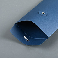 Sac d'enveloppe d'affaires de fermeture de ficelle de haute qualité, enveloppe de papier de logo argenté de conception simple, enveloppe de papier de reçu de luxe