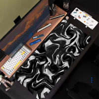 Tapis de souris pour jeux, tapis de souris longs, extra grands, tapis de souris de grande taille avec bords cousus, tapis de clavier d'ordinateur XXL antidérapant pour joueurs