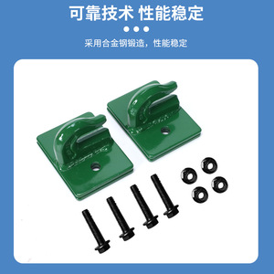 Gancho de acero para enganche de remolque de 3/8 pulgadas con juego de pernos para ensamblaje de placa base de gancho de remolque - Product Image 5