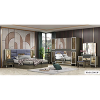 Meubles de chambre à coucher très vendus, design moderne en MDF, lit et placard, meubles de chambre à coucher simples de haute qualité