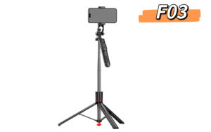Trépied perche à <span class=keywords><strong>selfie</strong></span> extensible F03 1,74 m avec poignée d'équilibrage, 360° °   Rotation, interface 1/4'', télécommande Bluetooth pour téléphone et appareil photo - Product Image 2