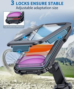 Soporte Universal para teléfono GREATYYT, soporte impermeable ABS/PC para motocicleta y bicicleta, giratorio de 360 grados con accesorio magnético - Product Image 5