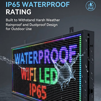 Letrero LED Programable para Exteriores con WiFi, Resistente al Agua IP65, Pantalla de Texto Desplazable con Control para Tiendas y Negocios