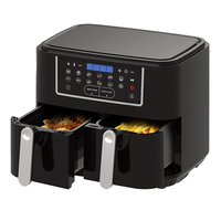 Friteuse à Air Double Zone à Grande Capacité avec Four Intégré, Friteuse Électrique Numérique 5,5L 6L 7L 9L 10L