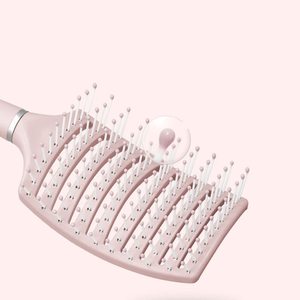 Custom logo Wet and Dry Large Curved Comb Hollow Arc Fluffy Styling Comb <b>Vent</b> Detangling Hair <b>Brush</b> Salon Hairdressing Tools - Product Image 3