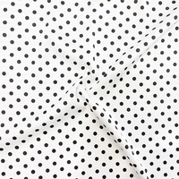 Tissu en satin de chiffon à pois classiques 100% polyester, non transparent, imprimé à pois noirs, lisse, vêtements, accessoires de mariage pour filles