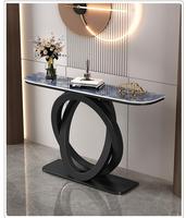 Meubles de salon Table d'entrée en or Console Table d'entrée Table de couloir Tables console modernes en marbre de luxe en acier inoxydable