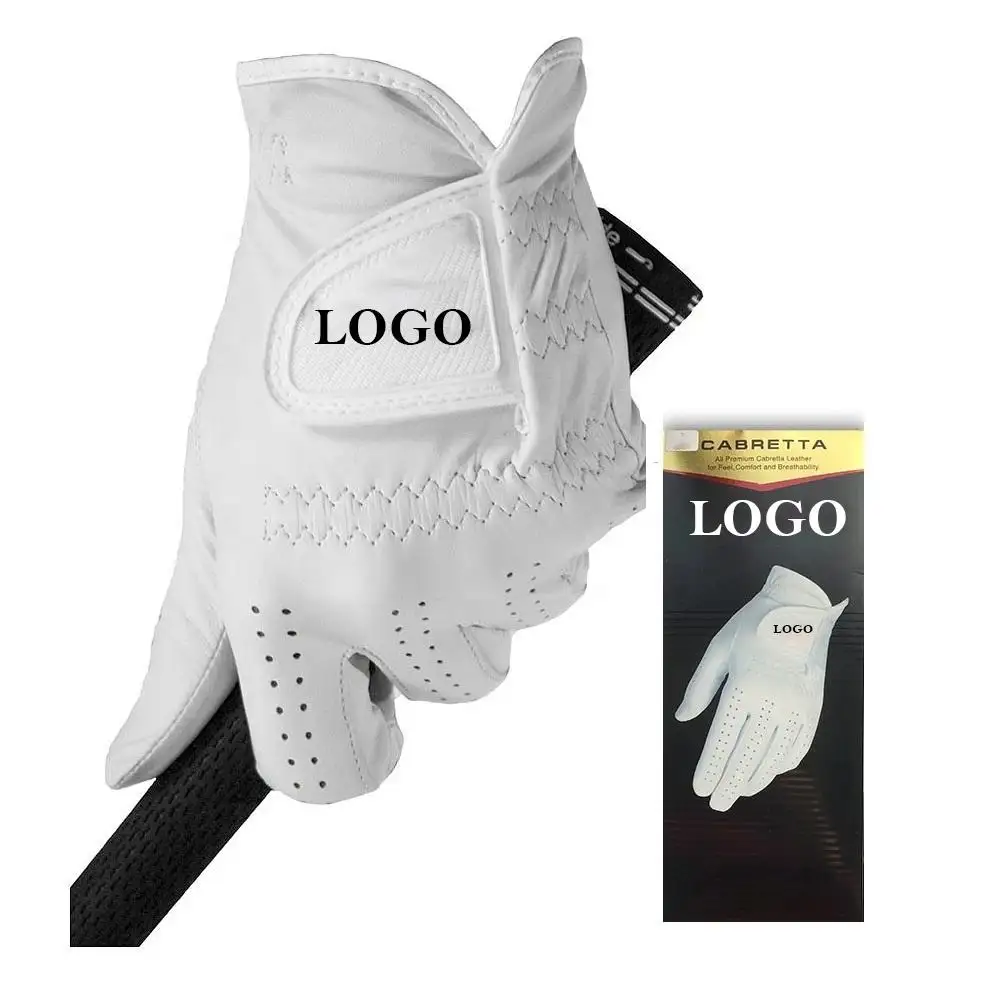 AI-MICH Hot Sale Excellent Super Soft Well-Breathable Cabretta/Sheep Skin Golf Gloves For Professional Golfers