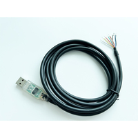 Cable USB a RS422 Utech USB-RS422-WE-1800-BT, 1.8M, NEGRO, Conector USB Transparente