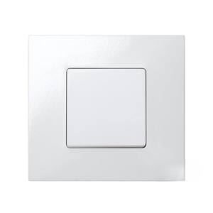 Interruptor de color blanco, ideal para instalaciones eléctricas, permite el control de la iluminación y de los dispositivos en hogares y - Product Image 1