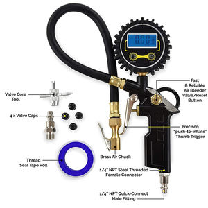 <span class=keywords><strong>Misuratore</strong></span> di <span class=keywords><strong>pressione</strong></span> del gonfiatore per <span class=keywords><strong>pneumatici</strong></span> digitale automatico 3 in 1 per auto SUV camion moto bicicletta - Product Image 3