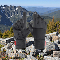 Gants de fitness d'hiver à écran tactile pour la course à pied, le cyclisme et le travail-Motif thermique antidérapant coupe-vent pour les scènes d'extérieur