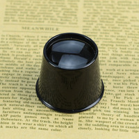 10x Loupe de réparation portable mini noire pour la réparation de montres, la bijouterie et l'appréciation des objets anciens