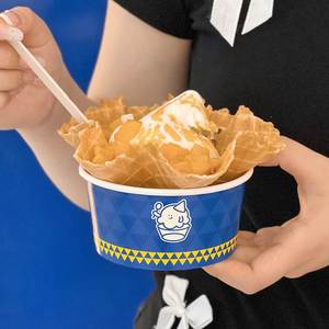 Customized Gelato Ice Cream Cups <b>Disposable</b> Gelato Ice Cream Balls Paper <b>Bowls</b> Takeaway Smoothies Paper Cups Yogurt Boxes - Product Image 2