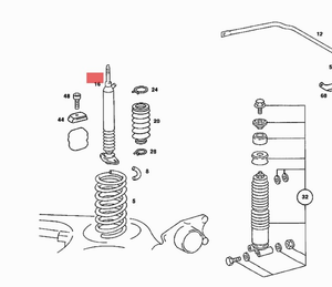 Đối với Mercedes Benz W126 500sel 560sel áp lực thủy lực phía sau giảm xóc strut lõi không có quảng cáo a1263204613 - Product Image 6