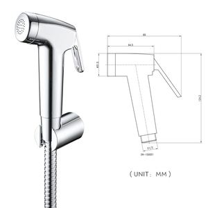 GEE-N Серебряный настенный портативный распылитель для биде - Product Image 3
