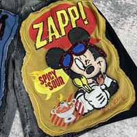 Short en jean Mickey dessin animé pour femme F139/FANMAJIALIE – Design tendance de marque, haute qualité, élégant pour la mode urbaine