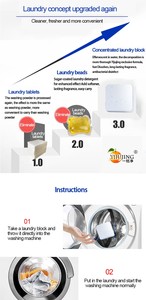 Nhà Máy Bán Buôn Giá Rẻ Trang Phục Giặt Vết Bẩn Loại Bỏ Cao Tập Trung Giặt Viên Nén Chất Tẩy Rửa - Product Image 5