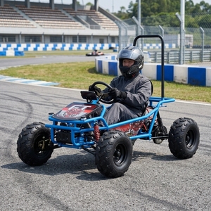 Kart de course électrique à châssis en acier robuste, grandes roues tout-terrain, harnais de sécurité pour enfants et adolescents - Product Image 1