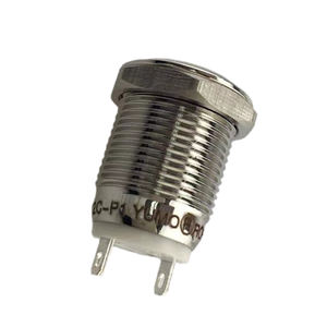 YUMO-interruptor momentáneo de Metal IP67, 12mm, chapado en cobre plano, <span class=keywords><strong>sin</strong></span> indicador de luz - Product Image 2