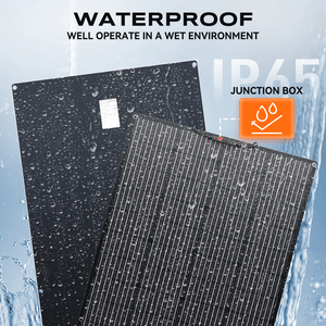 Nouvelle Promotion ALL BLACK 100W 200W 18V ETFE <span class=keywords><strong>Panneau</strong></span> <span class=keywords><strong>solaire</strong></span> flexible en silicone monocristallin <span class=keywords><strong>Panneau</strong></span> <span class=keywords><strong>solaire</strong></span> flexible PV semi-flexible - Product Image 2