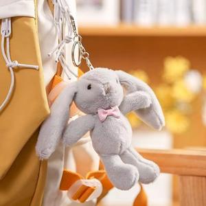 Оптовая продажа, длинные уши, кролик, розовый бант, кролик, кулон, мягкие плюшевые игрушки, брелок для сумки, подвесные украшения, мини-коготь, кукла - Product Image 4