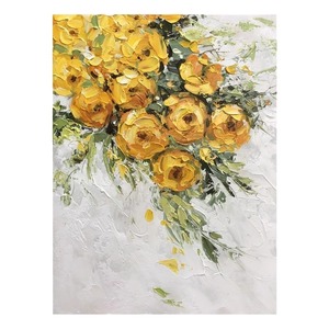 Hand Painted Oil Painting Abstract Flower Art <b>Large</b> Wall Decor For Living Room Sofa Background 3D Visual Effect Wabi Sabi Style - Product Image 5