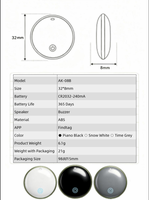 AK-08B Collar Localizador de Mascotas Moderno y Sencillo / Bluetooth / IP67 / Batería de 365 Días / Aplicación FindTag / Rastreo en Tiempo Real para Perros y Gatos