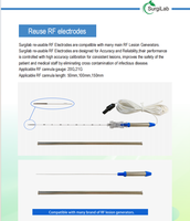 Sonde d'électrode RF réutilisable compatible avec de nombreux générateurs de lésions RF principaux pour l'ablation nerveuse et les procédures sur la colonne vertébrale