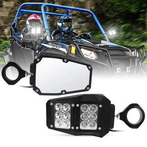 범용 백미러 360 조정 가능한 접이식 거울 <span class=keywords><strong>ATV</strong></span> UTV offroad에 대한 Led 빛 조명 백미러 - Product Image 1