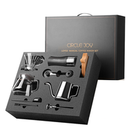 Set Peralatan Kopi Circle Joy: Penggiling Kopi Manual, Teko Gooseneck Stainless Steel 300ml, Server, Dripper, Kotak Hadiah