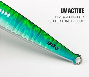 Leurre de pêche en métal Jigging <span class=keywords><strong>Pro</strong></span> 40g 60g 80g 100g avec revêtement UV pour pêche en eau salée, leurre de pêche à la ligne rapide - Product Image 4
