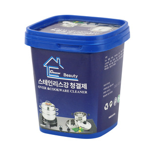 Pasta detergente <span class=keywords><strong>per</strong></span> acciaio inossidabile 400g/500g, polvere decontaminante, <span class=keywords><strong>crema</strong></span> detergente, rimuove segni di bruciatura sul fondo delle pentole, antiruggine. - Product Image 3