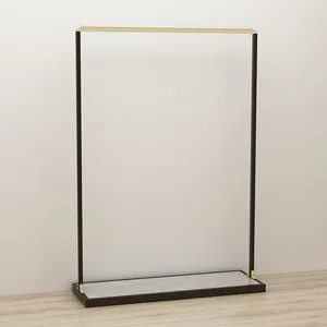 Modern Garment Retail Store Accessories Free Standing Rail Racks Set Metal Clothing Hanging Display Rack Stand For Clothes