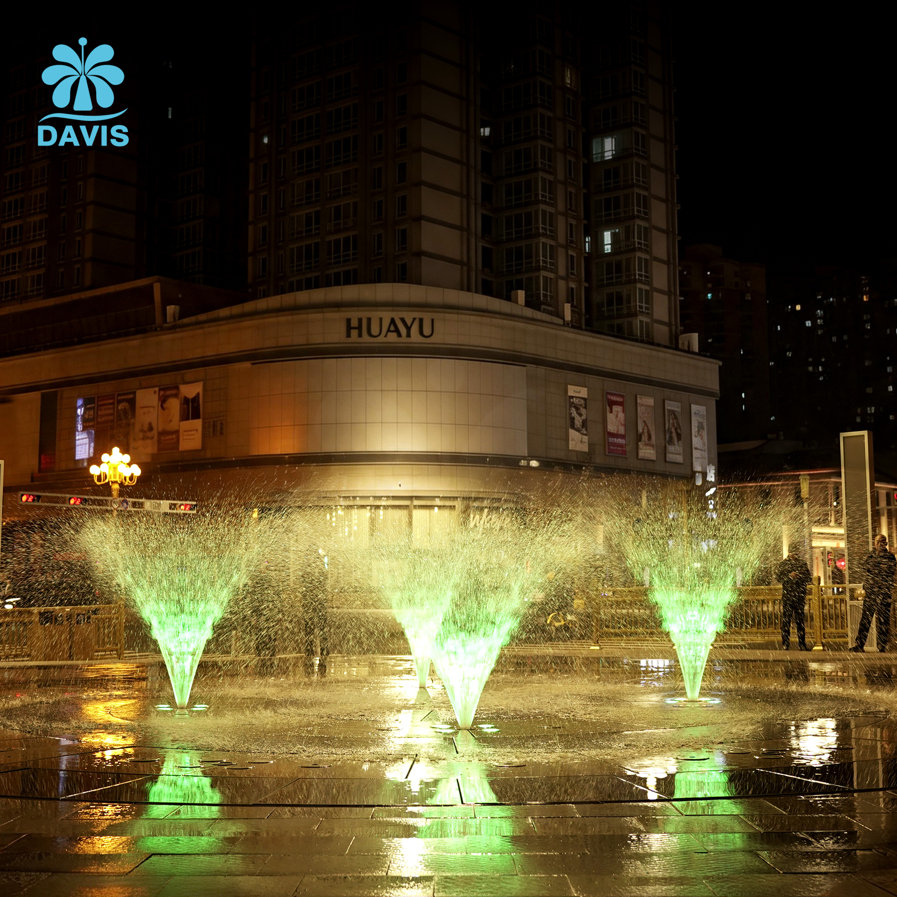 ODM OEM Dry Deck Floor Fountain, Musical Dancing Fountain with RGB Led Lighting for City Plaza square Decor