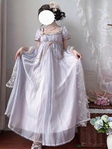 Robe Lolita violette unie, style rétro palais impérial, pour anniversaire, banquet, cérémonie adulte, é<span class=keywords><strong>l</strong></span>égante, magnifique et formelle - Product Image 4